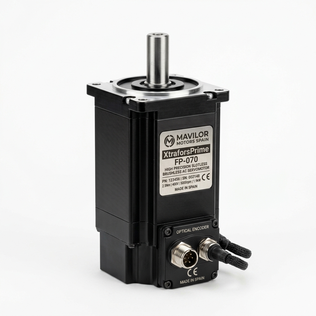 Mavilor XtraforsPrime Series Slotless Cogging-Free AC Servomotor (Model FP-070)